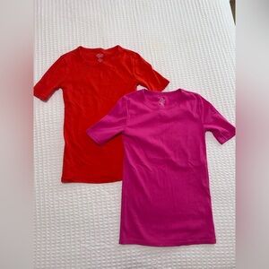 J crew perfect fit Red and Pink T-Shirts bundle size xxs